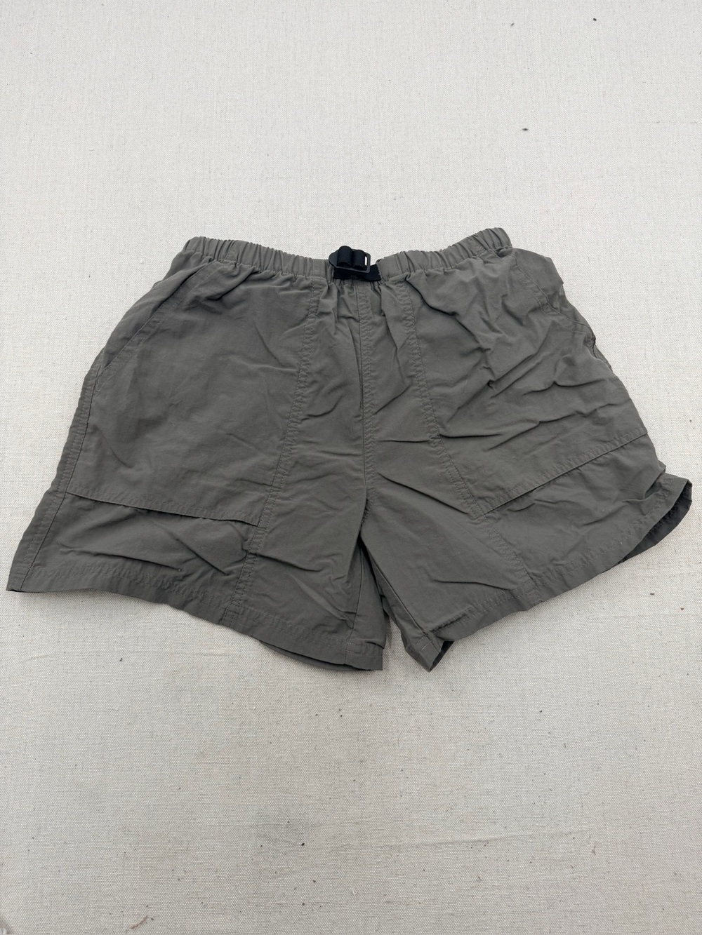Lightweight Elastic Waist Cargo Shorts - Olive